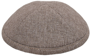 Flat Taupe Burlap Kippah Thumbnail