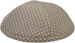Grey - Brown Diamonds Kippah - judaica.city Thumbnail