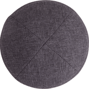 Dark - Gray Hessian Fabric Kippah, Bow Tie & Bow Set - judaica.city Thumbnail