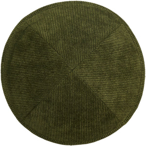 Deep Green Corduroy Kippah - judaica.city Thumbnail