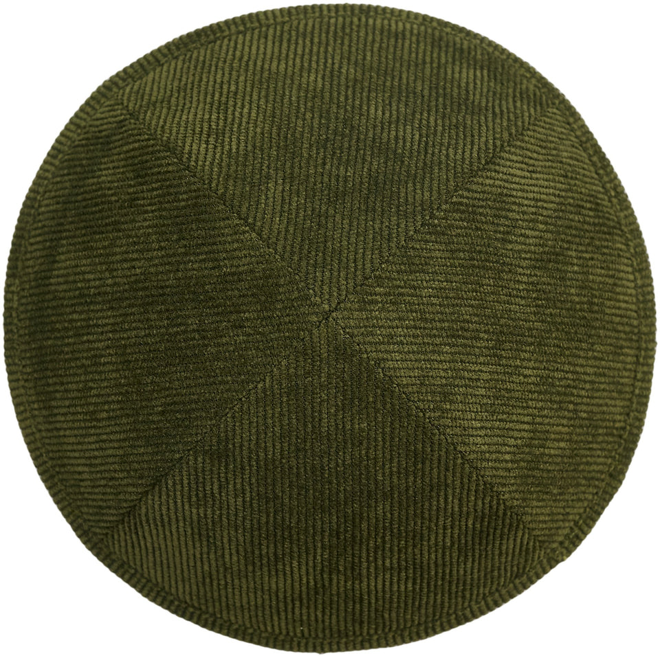 Deep Green Corduroy Kippah - judaica.city