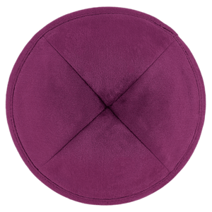 Flat Violet Velvet Kippah - judaica.city Thumbnail