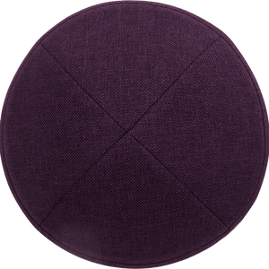 Lilac Hessian Fabric Kippah, Bow Tie & Bow Set - judaica.city Thumbnail