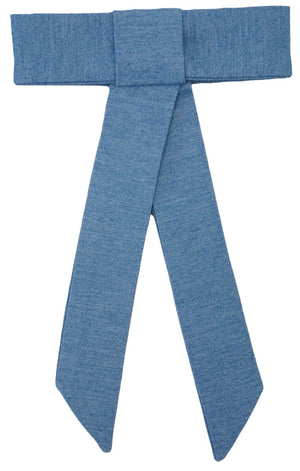 Elegant Blue Organza Hair Bow - judaica.city Thumbnail