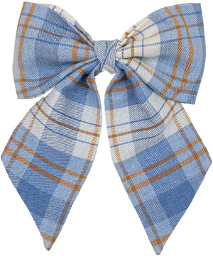 Blue Tartan Kippah & Bow Set - judaica.city Thumbnail