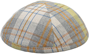 Light - Grey Tartan Kippah - judaica.city Thumbnail