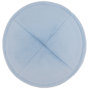 Flat Soft Sky Velvet Kippah - judaica.city Thumbnail