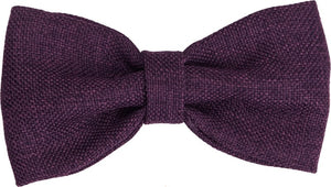 Lilac Hessian Fabric Kippah, Bow Tie & Bow Set - judaica.city Thumbnail