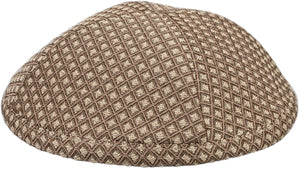 Brown Diamonds Kippah & Bow Set - judaica.city Thumbnail