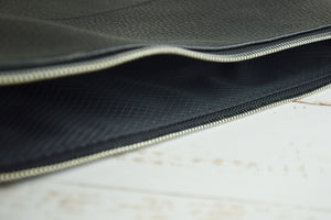 Black Floater Leather Tallit & Tefillin Bag Set - judaica.city Thumbnail