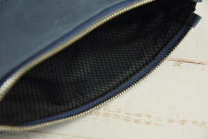 Deep Blue Crazy Horse Lather Tallit & Tefillin Bag Set - judaica.city Thumbnail