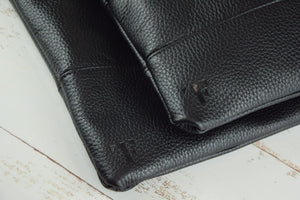 Black Floater Leather Tallit & Tefillin Bag Set - judaica.city Thumbnail