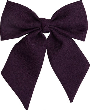 Lilac Hessian Fabric Kippah, Bow Tie & Bow Set - judaica.city Thumbnail