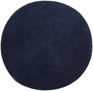 Dark Blue Corduroy Kippah - judaica.city Thumbnail