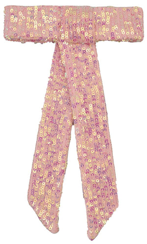 Elegant Brilliant Pink Organza Hair Bow - judaica.city Thumbnail