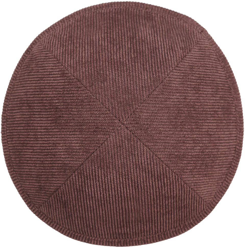 Brown Corduroy Kippah - judaica.city