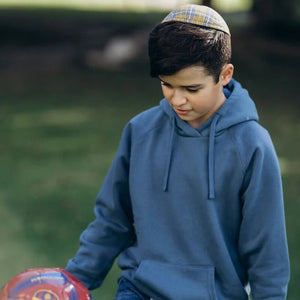 Yellow checkered kippah - judaica.city Thumbnail