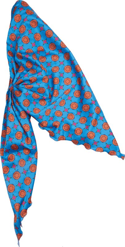 Tichel with velvet ribbon and elastic band