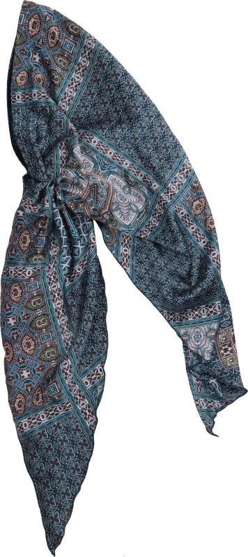 Tichel with velvet ribbon and elastic band
