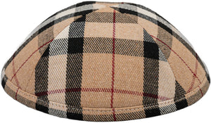 Classic English Plaid Kippah - judaica.city Thumbnail