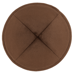 Flat Brown Velvet Kippah - judaica.city Thumbnail