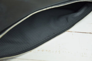 Black Crazy Horse Leather Lather Tallit & Tefillin Bag Set - judaica.city Thumbnail