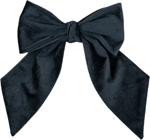 Classic Black Velvet Kippah & Bow Set - judaica.city Thumbnail