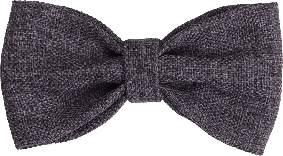 Bow tie made of dark gray hessian fabric - judaica.city