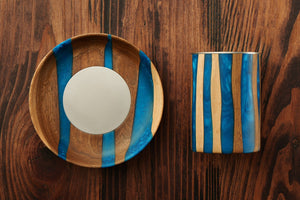 Handcrafted Sapphire Walnut Kiddush Cup - judaica.city Thumbnail