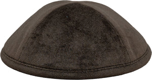 Brown Velvet Kippah - judaica.city Thumbnail