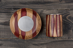 Handcrafted Burgundy Walnut Kiddush Cup - judaica.city Thumbnail