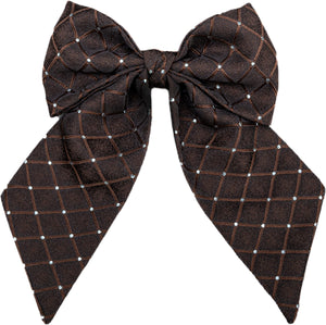 Chocolate Rhombus Hair Bow - judaica.city Thumbnail