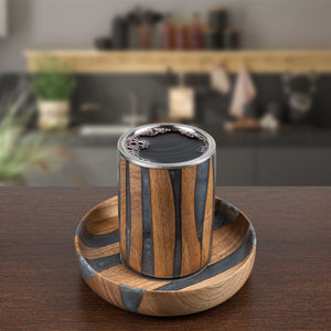 Handcrafted Graphite Walnut Kiddush Cup - judaica.city Thumbnail