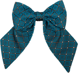 Emerald Rhombus Charm Hair Bow - judaica.city Thumbnail