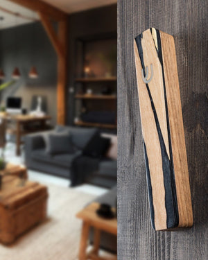 Handcrafted Black Walnut Mezuzah Case, 6.7in - judaica.city Thumbnail