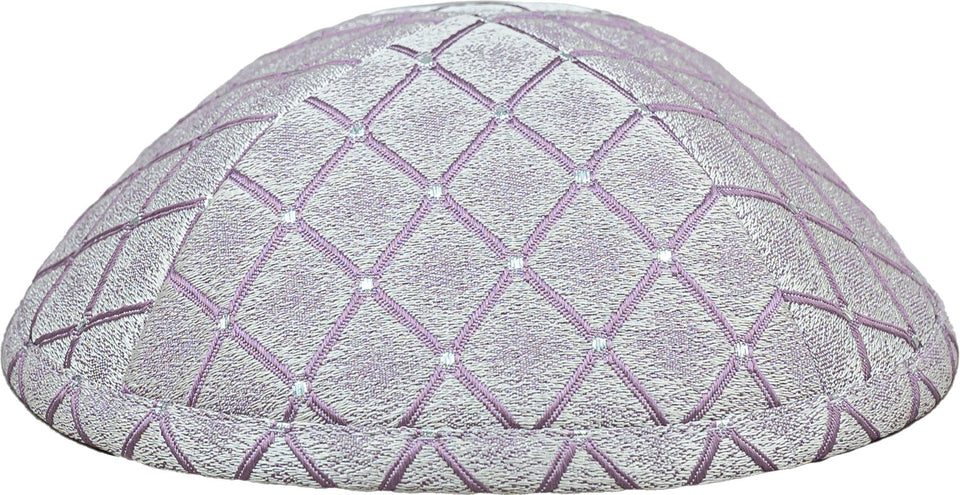 Light Lavender Rhombus Kippah - judaica.city