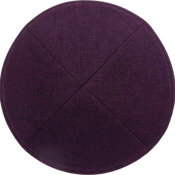 Lilac hessian fabric kippah