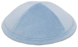Flat Soft Sky Velvet Kippah