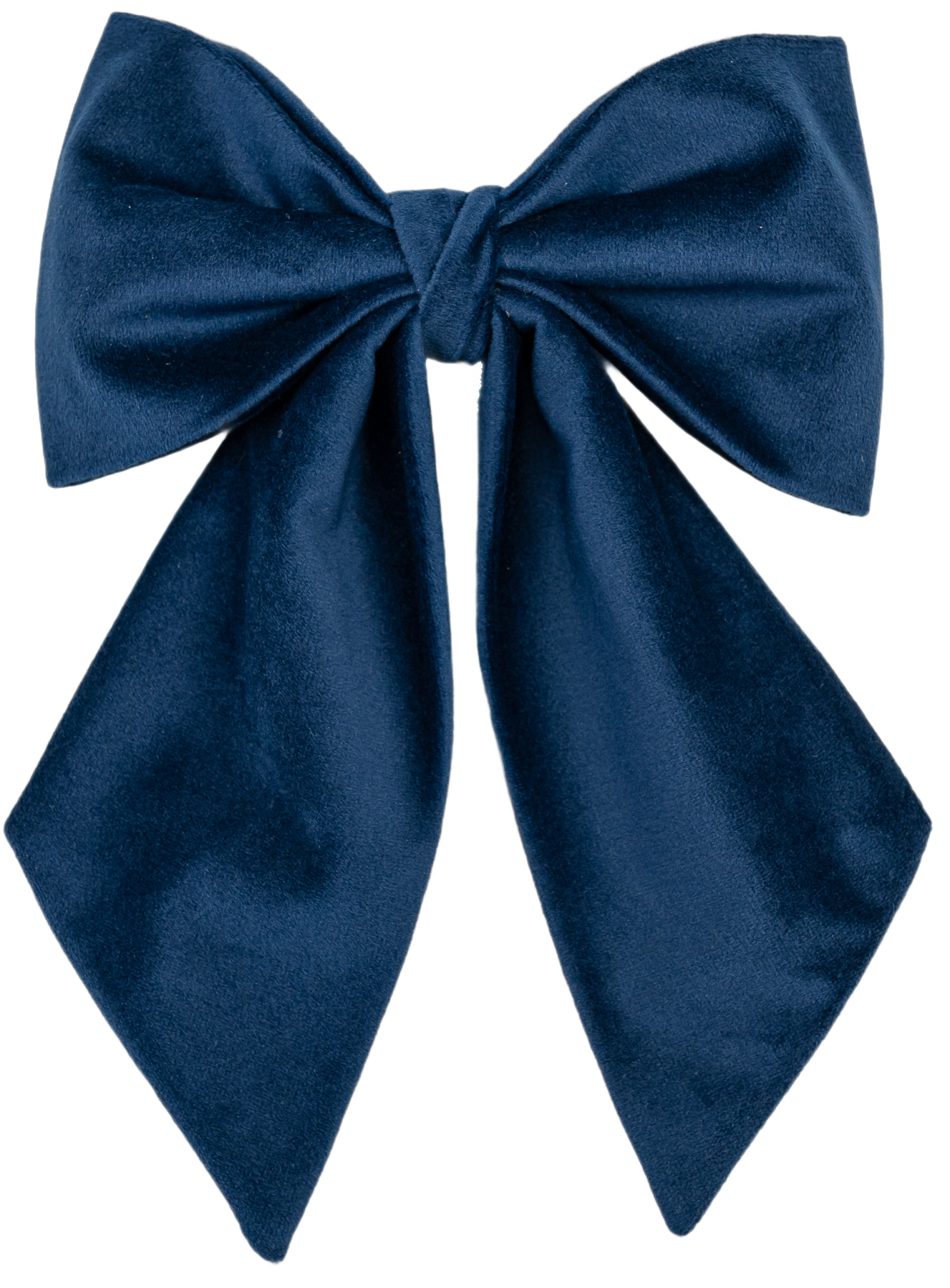 Dark blue velvet bow