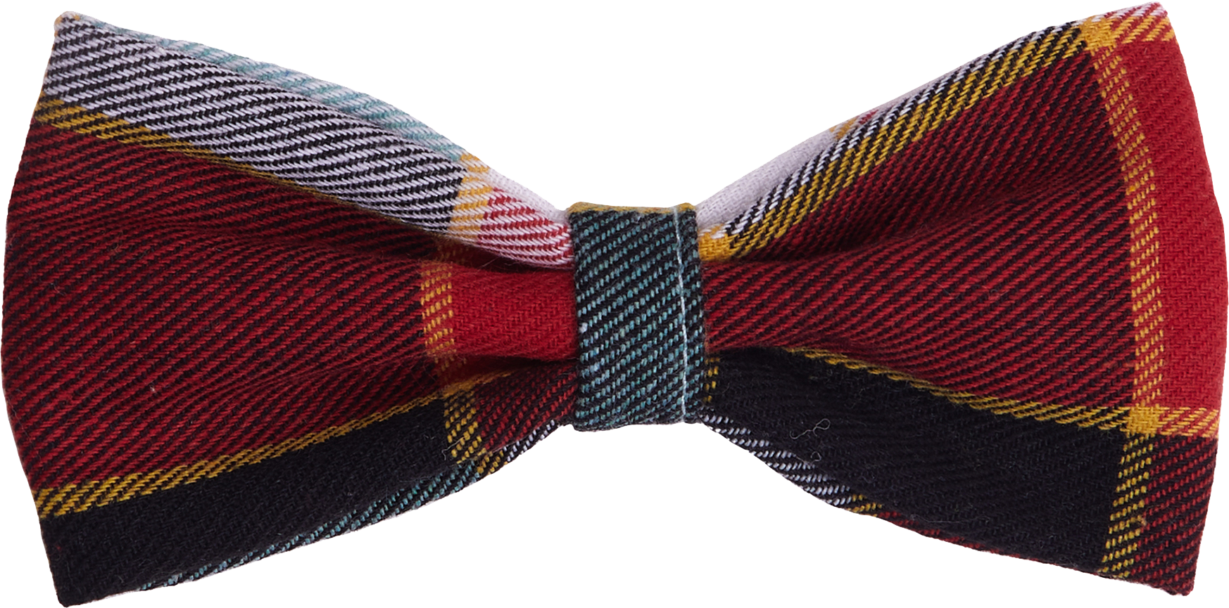 Bow tie in a plaid kaleidoscope