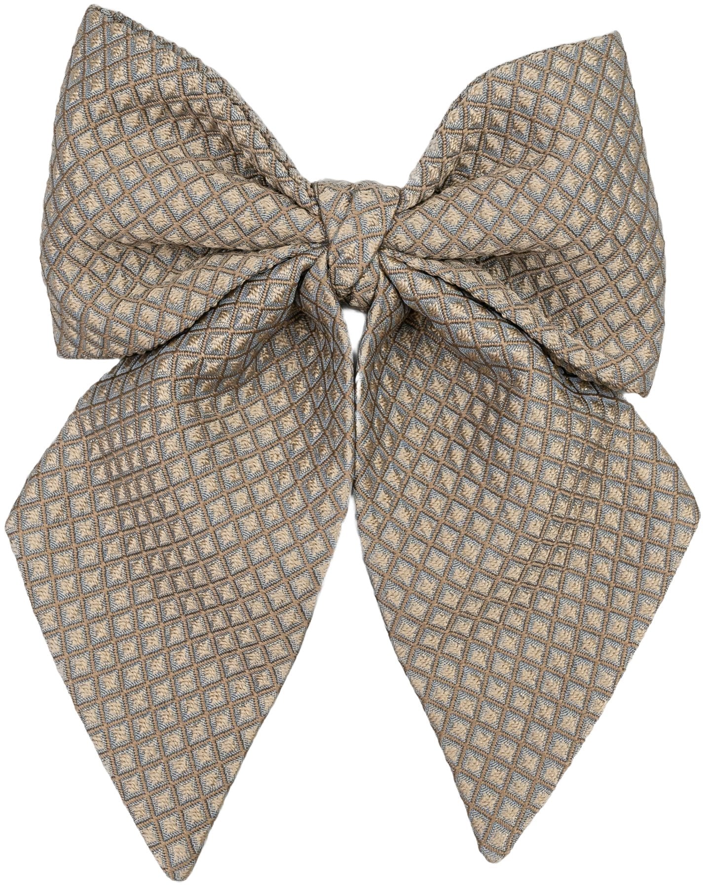 Grey - Brown Diamonds Bow - judaica.city