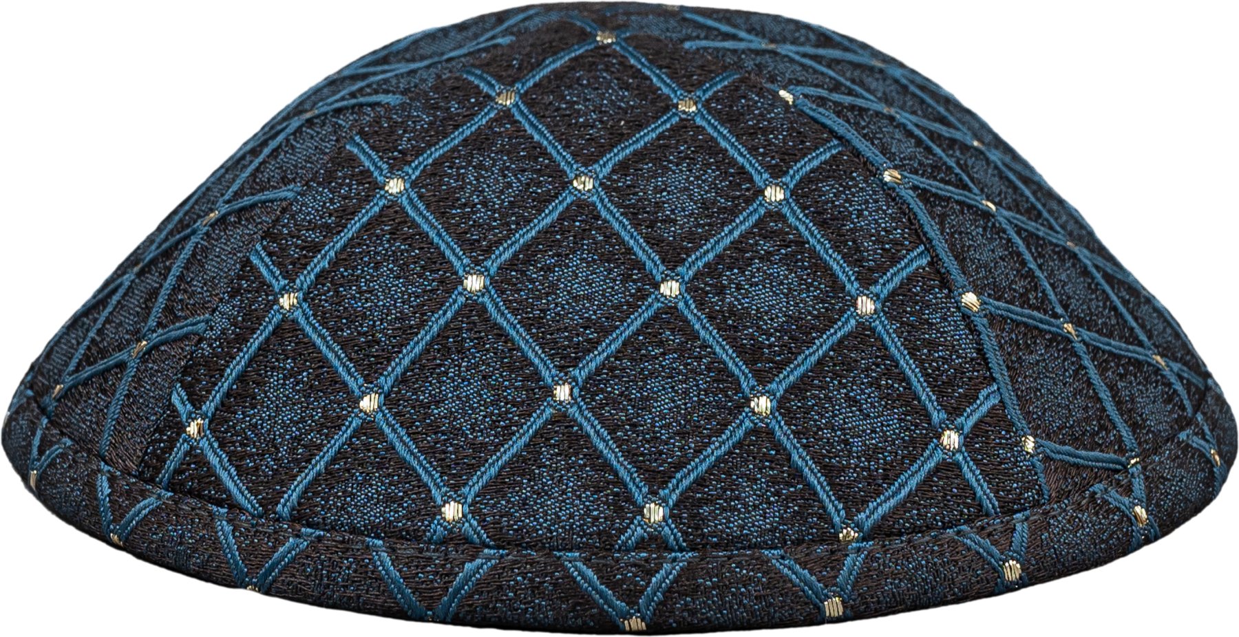 Sapphire Geometric Kippah - judaica.city