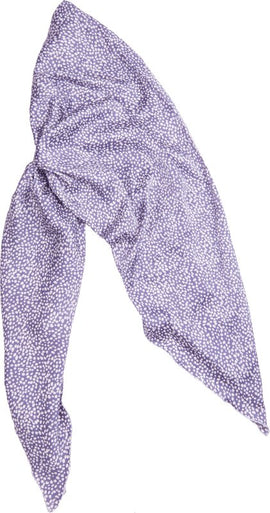 Tichel with velvet ribbon and elastic band "Milky Way on a Lavender Background" - judaica.city