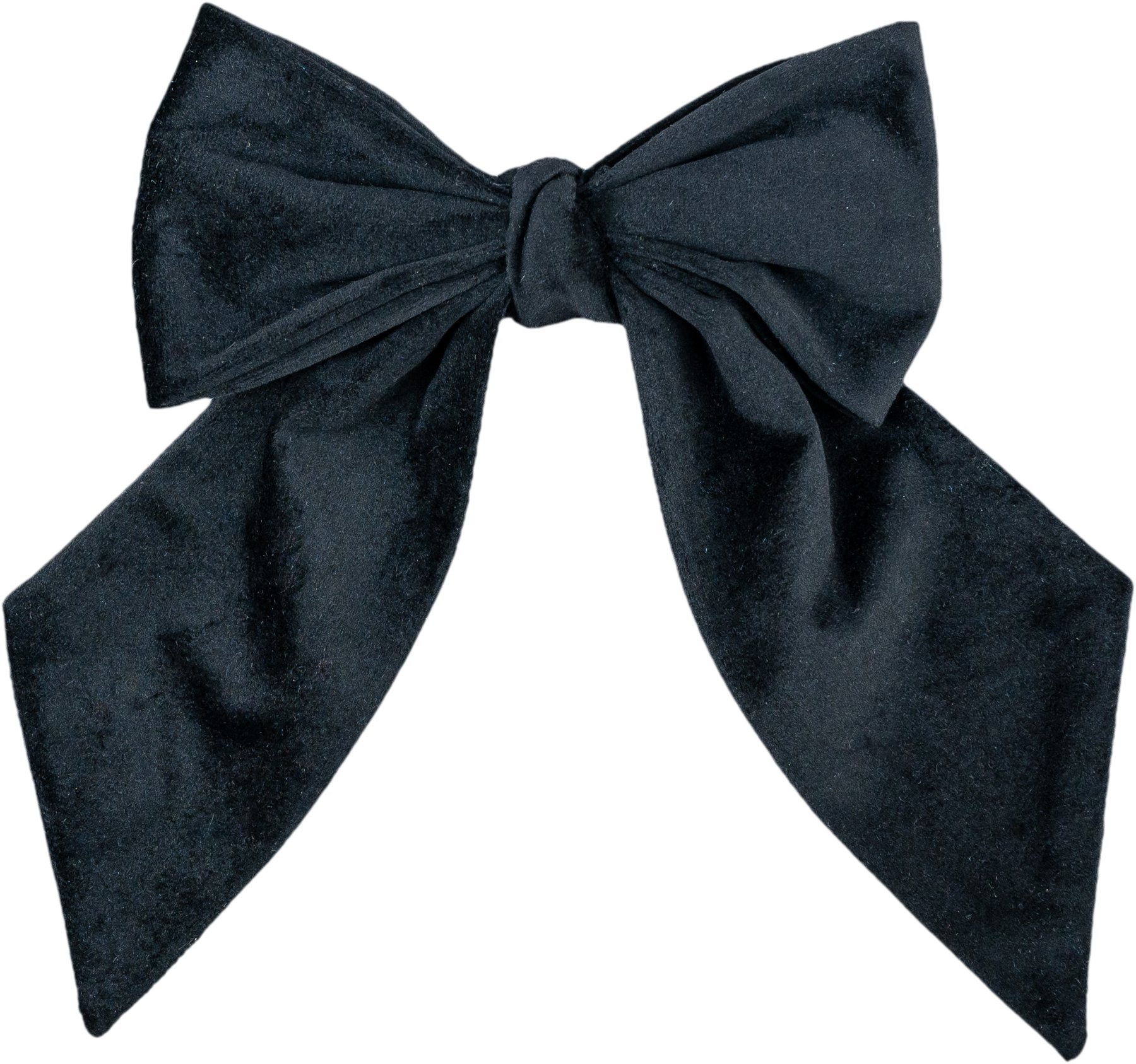 Classic Black Velvet Hair Bow - judaica.city