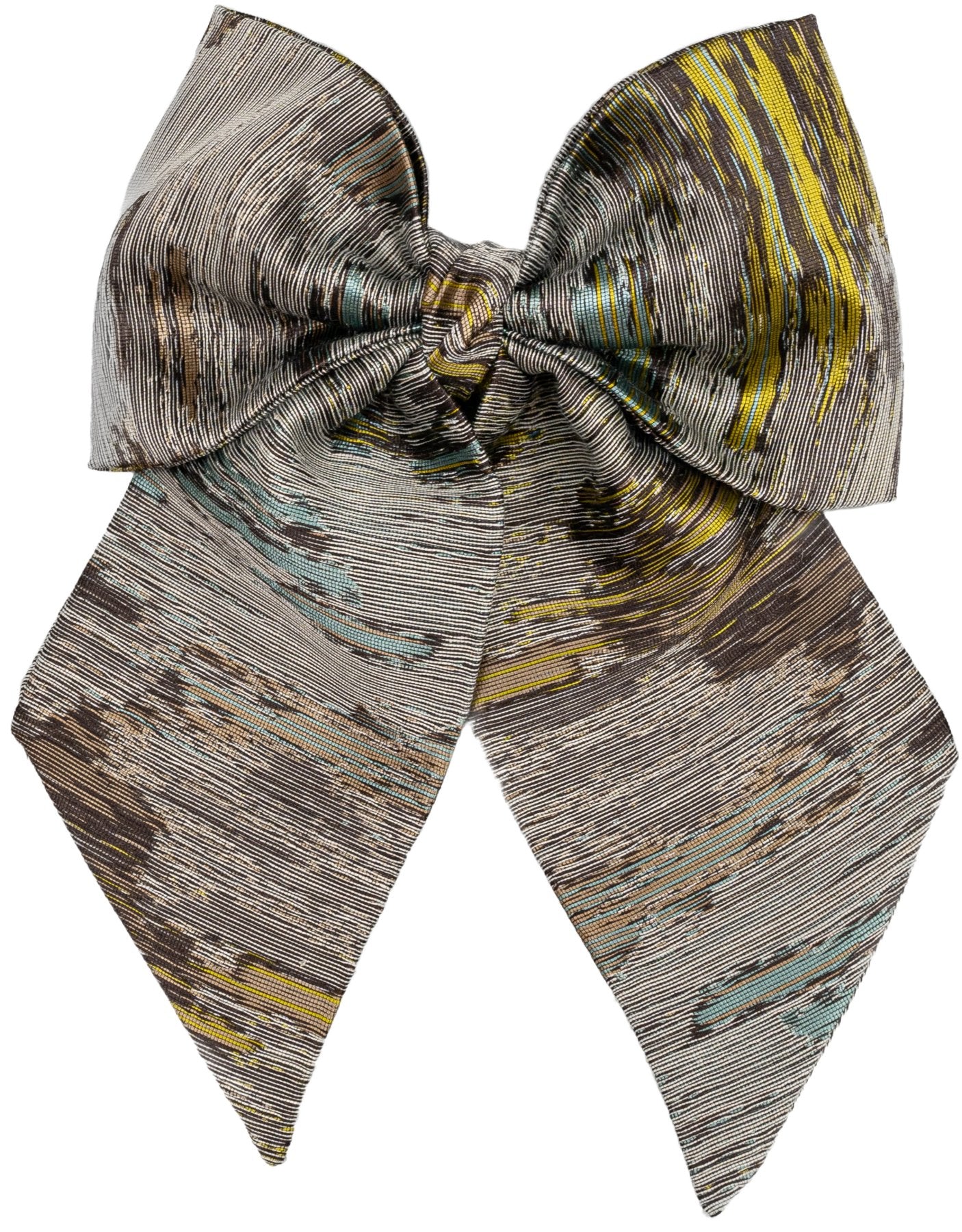 Sleek Graphite - Emerald Stripe Bow - judaica.city