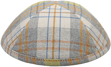 Light - Grey Tartan Kippah - judaica.city