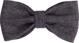 Bow tie made of dark gray hessian fabric - judaica.city
