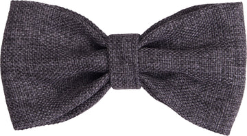 Bow tie made of dark gray hessian fabric - judaica.city