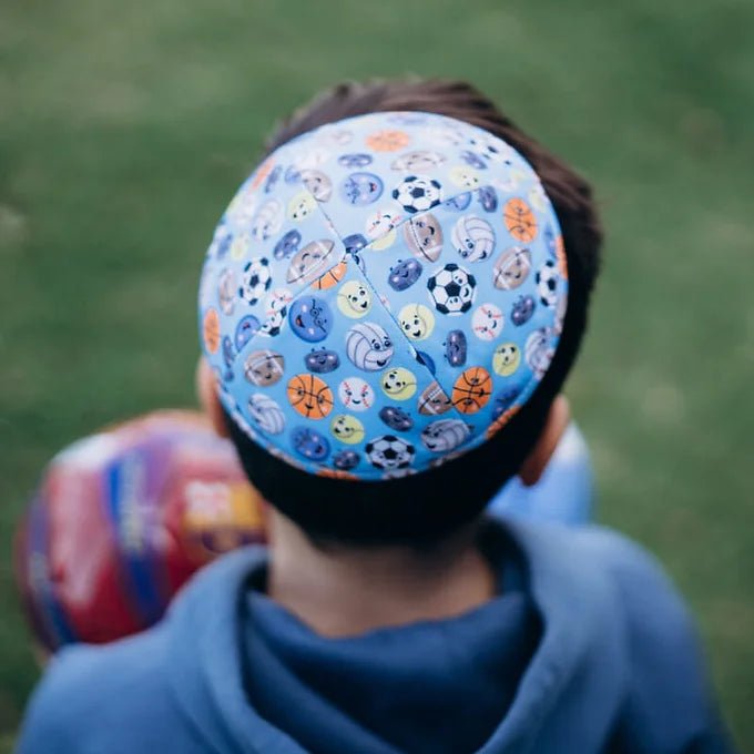 Kippah "Balls on a blue background" - judaica.city