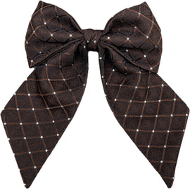 Chocolate Rhombus Hair Bow - judaica.city